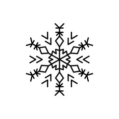 Snowflake icon. Simple line, outline vector flake of snow icons for ui and ux, website or mobile application