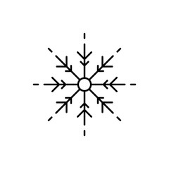 Snowflake icon. Simple line, outline vector flake of snow icons for ui and ux, website or mobile application