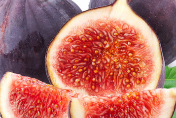 Sliced figs close up image