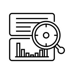 Valuable data line icon, concept sign, outline vector illustration, linear symbol.