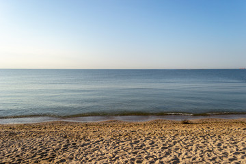 Peaceful sea beach on a sunny morning