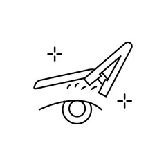 Eyebrows, tweezers icon. Simple line, outline vector elements of beauty salon things for ui and ux, website or mobile application
