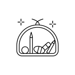 Make up bag icon. Simple line, outline vector elements of beauty salon things for ui and ux, website or mobile application