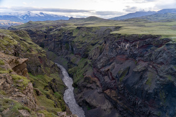 Markarfljotsgljufur canyon on the Laugavegur hiking trail in Iceland
