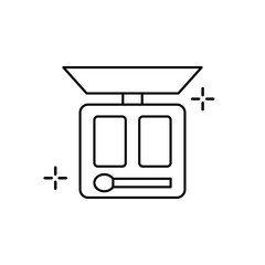 Powder, make up icon. Simple line, outline vector elements of beauty salon things for ui and ux, website or mobile application