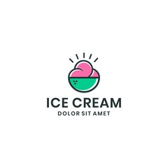 Obraz premium Ice cream logo graphic design