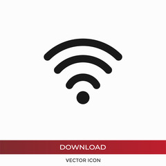 Wifi signal vector icon in modern design style for web site and mobile app
