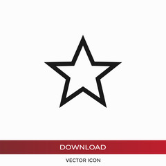 Star vector icon in modern design style for web site and mobile app