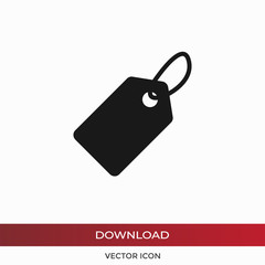 Price tag vector icon in modern design style for web site and mobile app