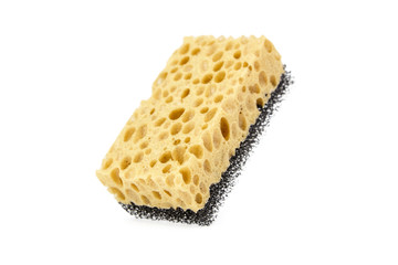 Household dishwashing sponge from reticulated foam isolated