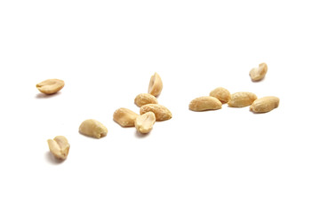 Roasted peanuts, salted beer snack, group, isolated
