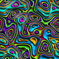 A beautiful seamless colourful 3D digital puzzle