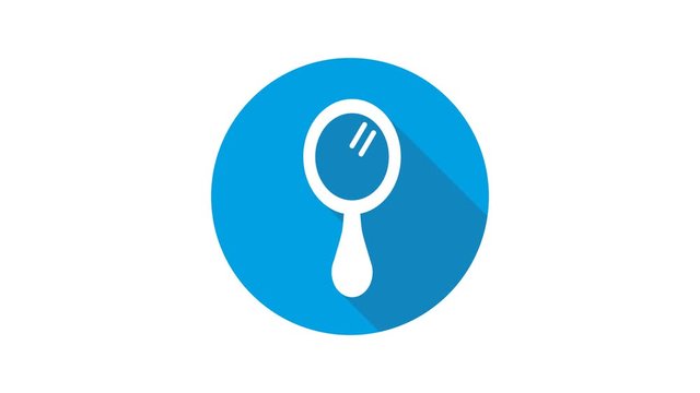 Blue motion graphic icon animation mirror