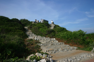Fototapeta na wymiar Sunny view of a observation deck at Kenting