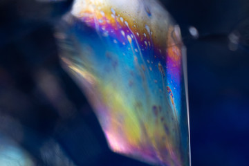 colorful reflect of a soap bubbles