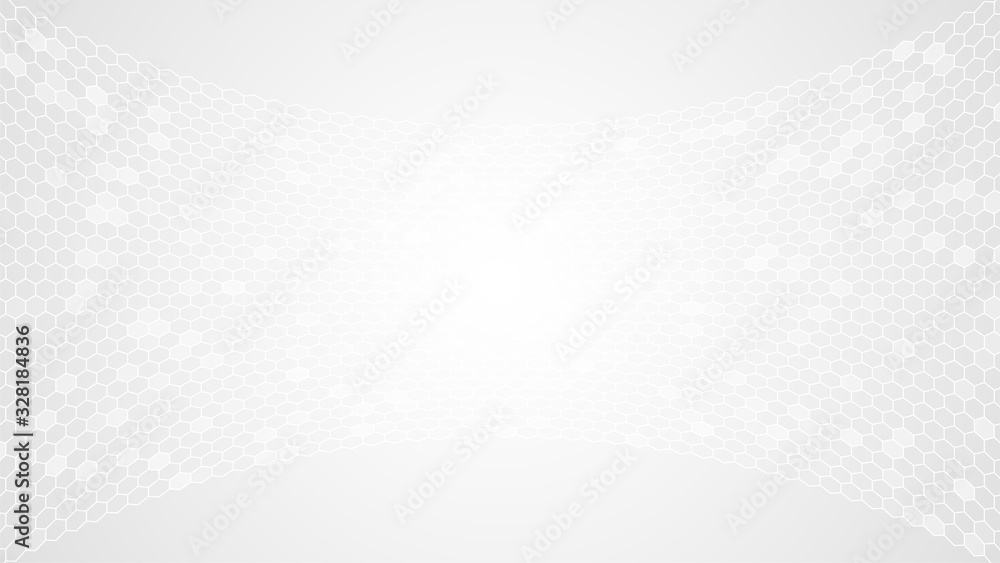 Poster white hexagon background. gray hexagonal backdrop. abstract stock vector illustration. honeycomb tex