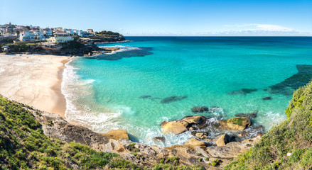 Panorama photo of Tamarama Beach, Sydney Australia