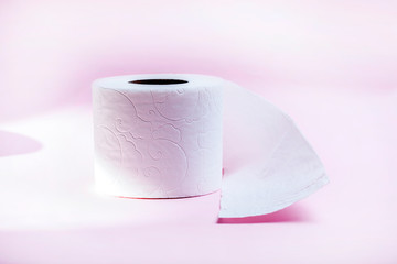 roll of toilet paper isolated on white background