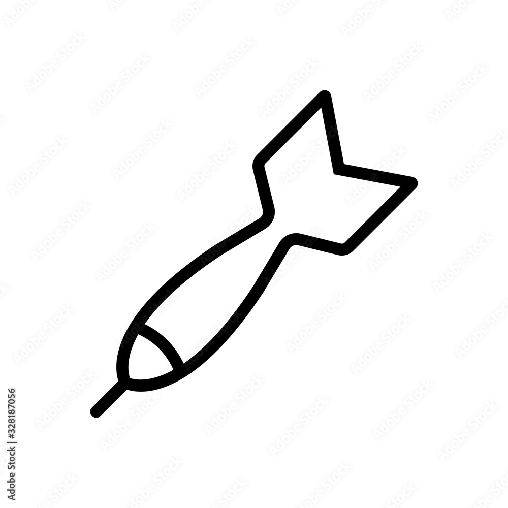 Poster dart icon vector. thin line sign. isolated contour symbol illustration