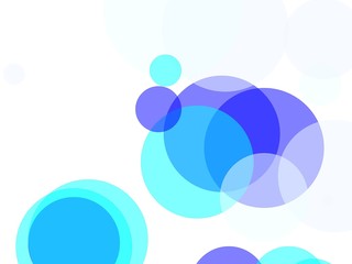 Abstract blue circles illustration background