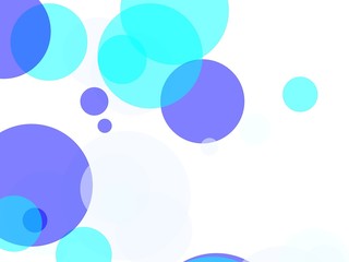 Abstract blue circles illustration background