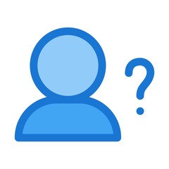 User icon with question mark symbol. Account help sign. Anonymous profile icon.
