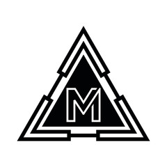 MM M logo design vector