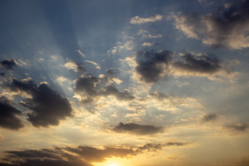 dramatic sky with clouds