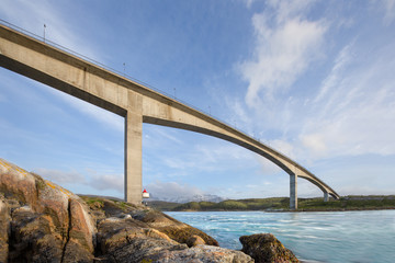 Saltstraumen is the world's strongest tidal stream. Here at the bridge over Saltstraumen.