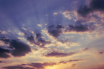 dramatic sky with clouds