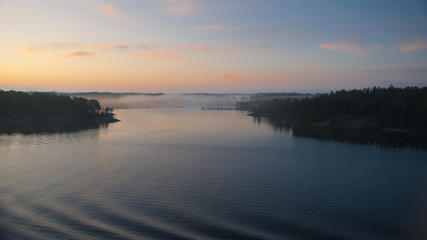 Fototapeta premium Islands of Scandinavia Sweden sunrise Baltic sea
