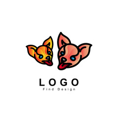 Obraz premium animal logo, dog, pet care, pet shop, cute puppy design template