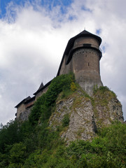 Fototapeta premium Orava Castle - one of the most beautiful castles in Slovakia, situated on a high rock above Orava river