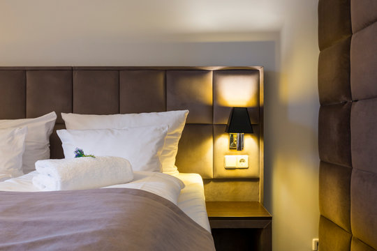 interior of business hotel bedroom