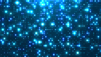 Dot  white blue pattern screen led light gradient texture background. Abstract  technology big data digital background. 3d rendering.