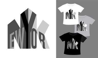 New York t-shirt and apparel design. Vector illustration.