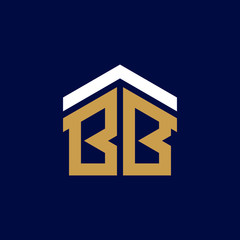 Initial Letters BB House Logo Design