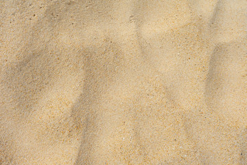 Closeup shot of sand texture on the beach as background