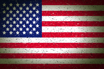 flag of usa in retro background