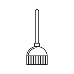 broom icon template black color editable. broom icon symbol Flat vector illustration for graphic and web design.