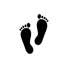 Fototapeta na wymiar footprints vector icon template black color editable. footprints vector icon symbol Flat vector illustration for graphic and web design.