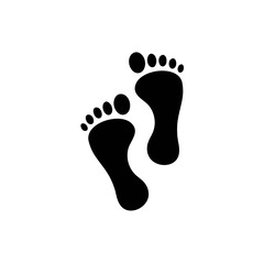 Naklejka na ściany i meble footprints vector icon template black color editable. footprints vector icon symbol Flat vector illustration for graphic and web design.eb