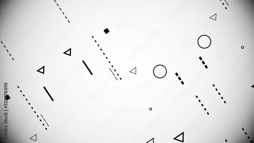 Poster geometrical figures moving loop motion abstract background