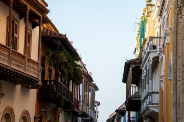 Fototapeta na wymiar Cartagena de Indias the walled city - Colombia - 02-13-2020