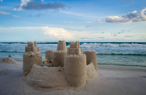 Sand Castle On The Beach