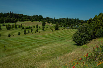 Golf course near the lake in Bariloche, Argentina.