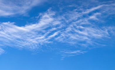 Naklejka na ściany i meble Blue sky with white clouds, natural backgrounds