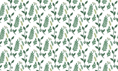 Elegant Botanical leaf pattern background, with modern flower design.