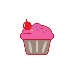 Cupcake icon design isolated on white background