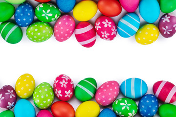 easter eggs background white background
